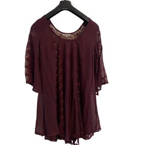 World Market Viscose and Lace Fully Lined Bohemian Dress Size S/M